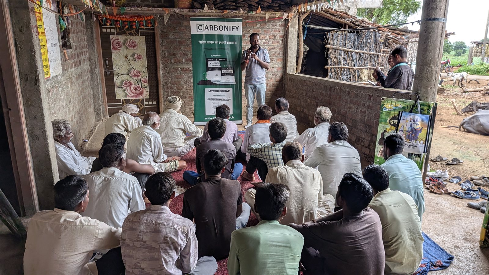 Farmers participating in a Carbonify soil-health workshop